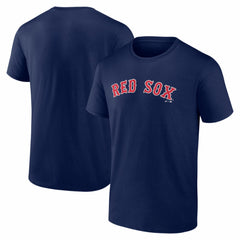 Boston Red Sox Logo Athletic Wordmark T-Shirt - Navy