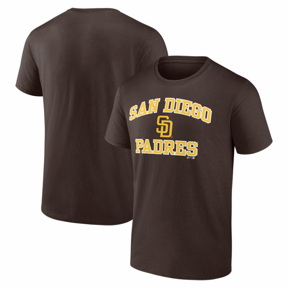 San Diego Padres Logo Athletic Heart and Soul T-Shirt - Brown