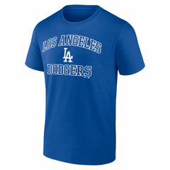 Los Angeles Dodgers Logo Athletic Heart and Soul T-Shirt - Royal