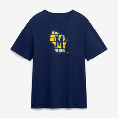 Milwaukee Brewers Alternate Logo Legacy T-Shirt - Navy