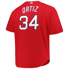 David Ortiz Boston Red Sox Big & Tall Cooperstown Mesh Batting Practice Jersey - Red | Mitchell & Ness