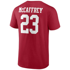 NFL San Francisco 49ers Christian McCaffrey Player Icon Name & Number T-Shirt