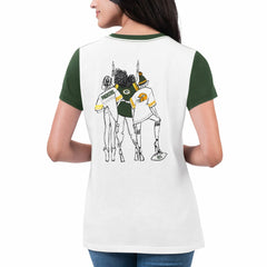 NFL Green Bay Packers G-III 4Her by Carl Banks Women's Fashion Illustration T-Shirt