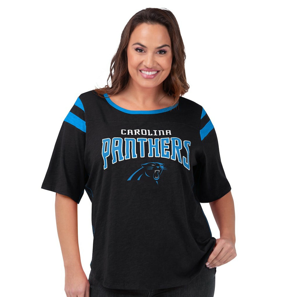 NFL Carolina Panthers G-III 4Her by Carl Banks Women's Plus Size Linebacker T-Shirt
