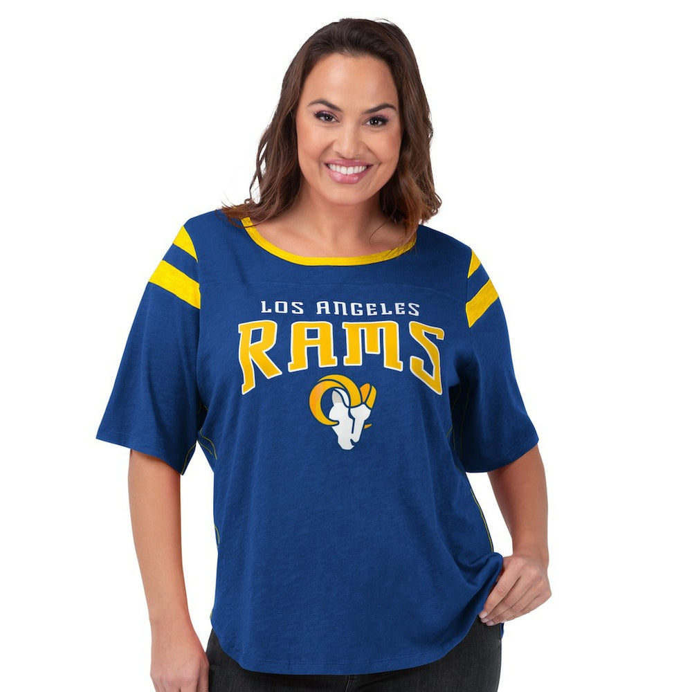 NFL Los Angeles Rams G-III 4Her by Carl Banks Women's Plus Size Linebacker T-Shirt