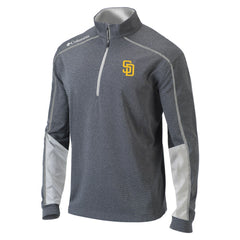 San Diego Padres Omni-Wick Shotgun 2.0 Quarter-Zip Pullover Top - Charcoal/White | Columbia