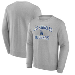 Los Angeles Dodgers Heart & Soul Pullover Sweatshirt - Heather Gray