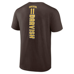 Yu Darvish San Diego Padres Playmaker Name & Number T-Shirt - Brown