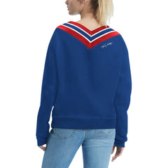 NFL New York Giants Tommy Hilfiger Women's Heidi Raglan V-Neck Sweater