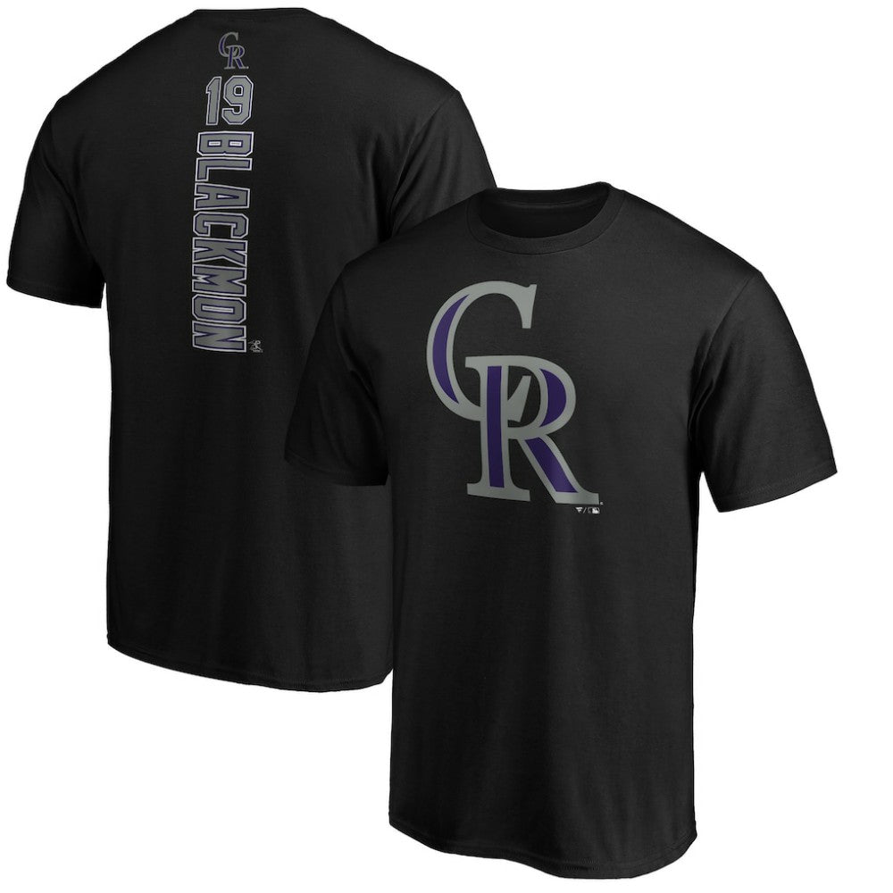 Charlie Blackmon Colorado Rockies Playmaker Name & Number T-Shirt - Black