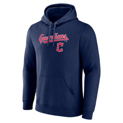 Cleveland Guardians Team Lockup Pullover Hoodie - Navy