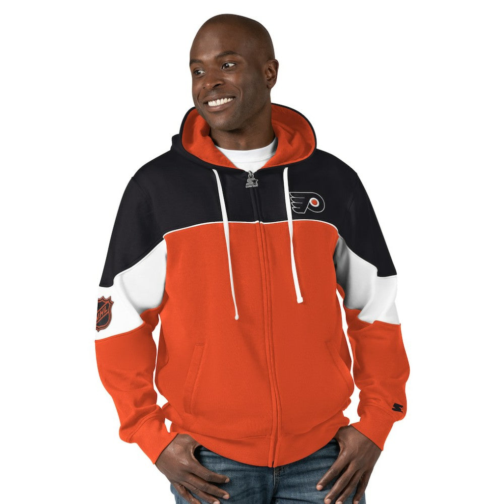 Philadelphia Flyers Starter Power Forward Full-Zip Hoodie