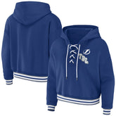 Tampa Bay Lightning WEAR by Erin Andrews Women's Lace-Up Pullover Hoodie