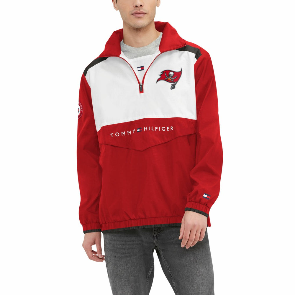 NFL Tampa Bay Buccaneers Tommy Hilfiger Carter Half-Zip Hooded Top