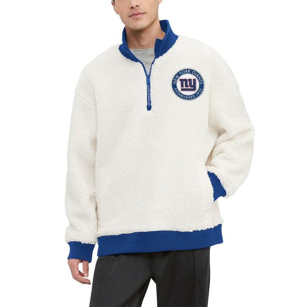 NFL New York Giants Tommy Hilfiger Jordan Sherpa Quarter-Zip Sweatshirt