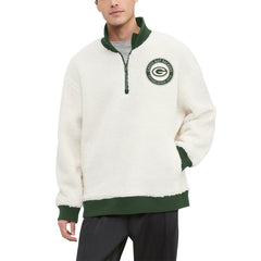 NFL Green Bay Packers Tommy Hilfiger Jordan Sherpa Quarter-Zip Sweatshirt