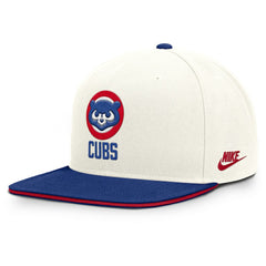 Chicago Cubs Cooperstown Pro Dri-FIT Snapback Hat - Cream/Royal | Nike