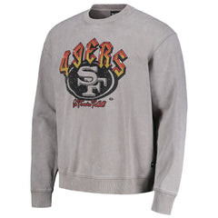 NFL San Francisco 49ers The Wild Collective Unisex Distressed Pullover Sweatshirt