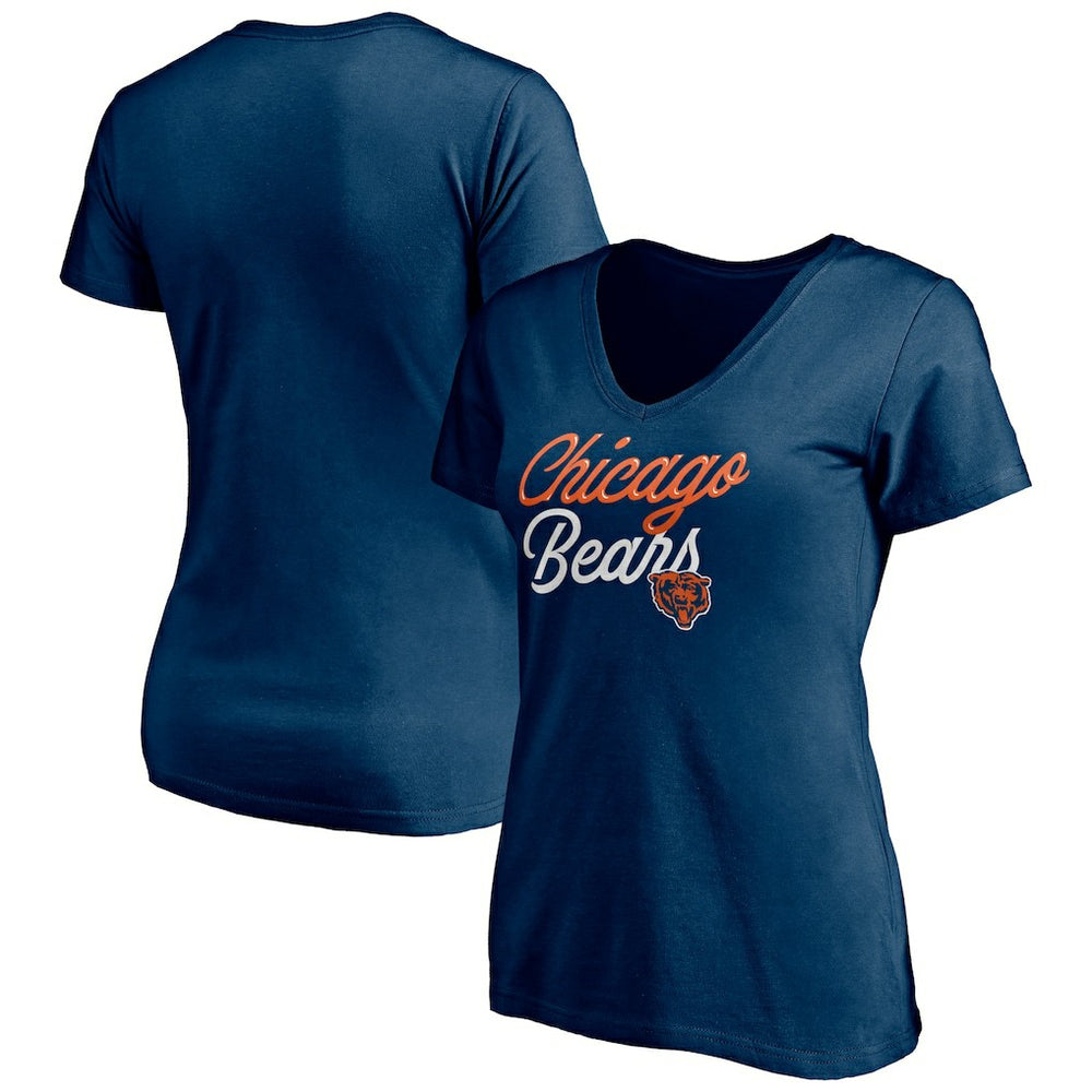 NFL Chicago Bears Women's Long Stride V-Neck T-Shirt