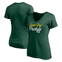 NFL Green Bay Packers Women's Long Stride V-Neck T-Shirt