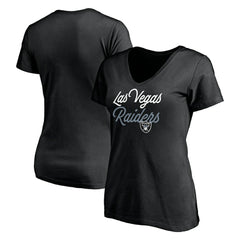NFL Las Vegas Raiders Women's Long Stride V-Neck T-Shirt