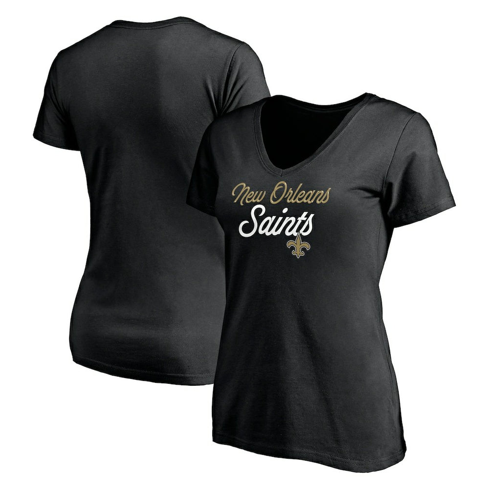NFL New Orleans Saints Women's Long Stride V-Neck T-Shirt