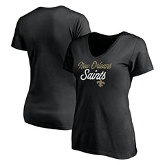 NFL New Orleans Saints Women's Long Stride V-Neck T-Shirt