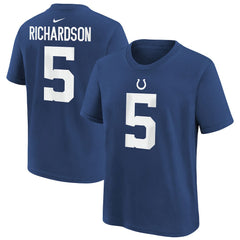 NFL Indianapolis Colts Anthony Richardson Sr. Youth Player Name & Number T-Shirt