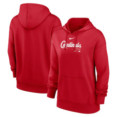 St. Louis Cardinals Women's Authentic Collection Performance Pullover Hoodie - Red | Nike