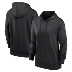 Colorado Rockies Women's Authentic Collection Performance Pullover Hoodie - Black | Nike