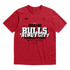 Chicago Bulls Bleacher Report x Unisex World Tour T-Shirt sale - Red | Mitchell & Ness for sale