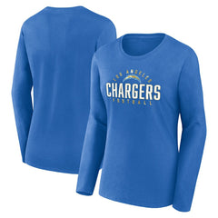 NFL Los Angeles Chargers Women's Plus Size Foiled Play Long Sleeve T-Shirt