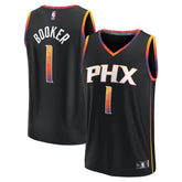 Devin Booker Phoenix Suns Fast Break Replica Player Jersey - Statement Edition - Black | Fanatics shop