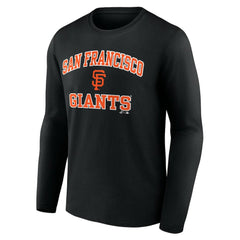 San Francisco Giants Logo Athletic Heart & Soul Long Sleeve T-Shirt - Black