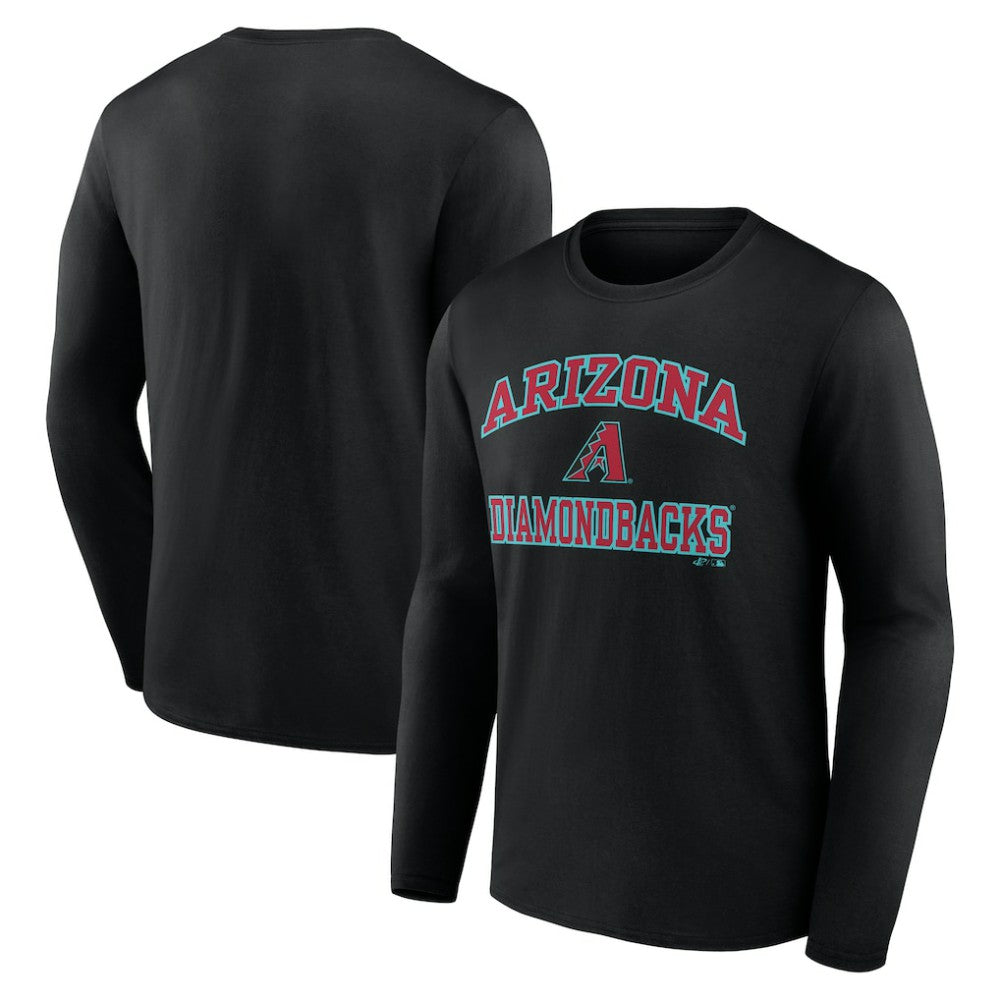 Arizona Diamondbacks Logo Athletic Heart & Soul Long Sleeve T-Shirt - Black