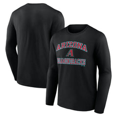 Arizona Diamondbacks Logo Athletic Heart & Soul Long Sleeve T-Shirt - Black