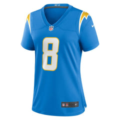 NFL Los Angeles Chargers Max Duggan Women's Team Game Jersey