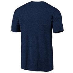 Atlanta Braves Official Logo Tri-Blend T-Shirt - Heather Navy