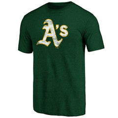 Athletics Official Logo Tri-Blend T-Shirt - Heather Green