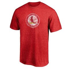 St. Louis Cardinals Cooperstown Collection Throwback Logo Tri-Blend T-Shirt - Heather Red