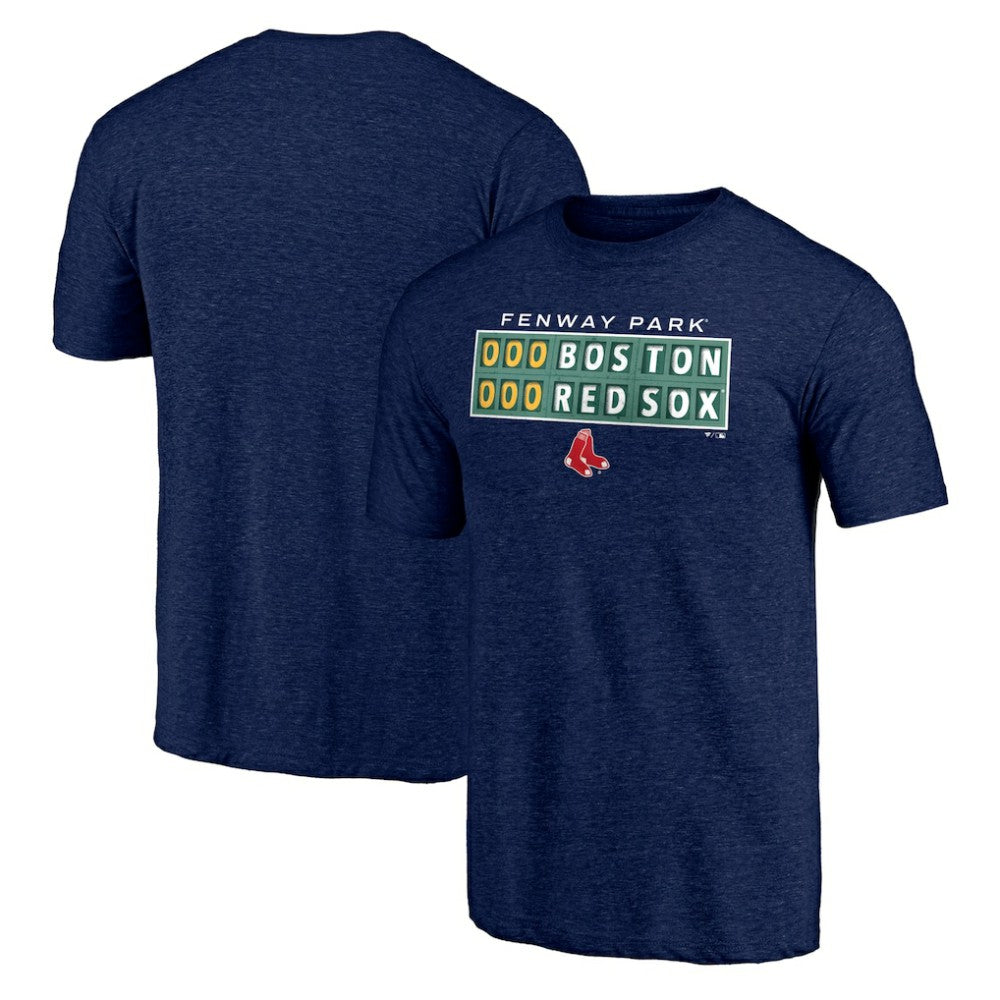 Boston Red Sox Hometown Collection Scoreboard Tri-Blend T-Shirt - Heather Navy