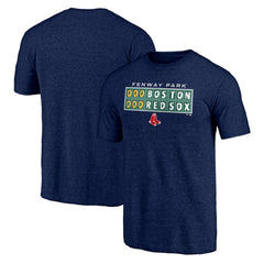 Boston Red Sox Hometown Collection Scoreboard Tri-Blend T-Shirt - Heather Navy