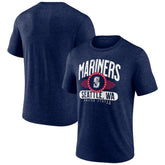 Seattle Mariners Badge of Honor Tri-Blend T-Shirt - Heather Navy