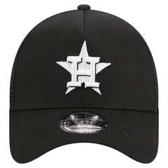 Houston Astros A-Frame 9FORTY Trucker Adjustable Hat - Black | New Era