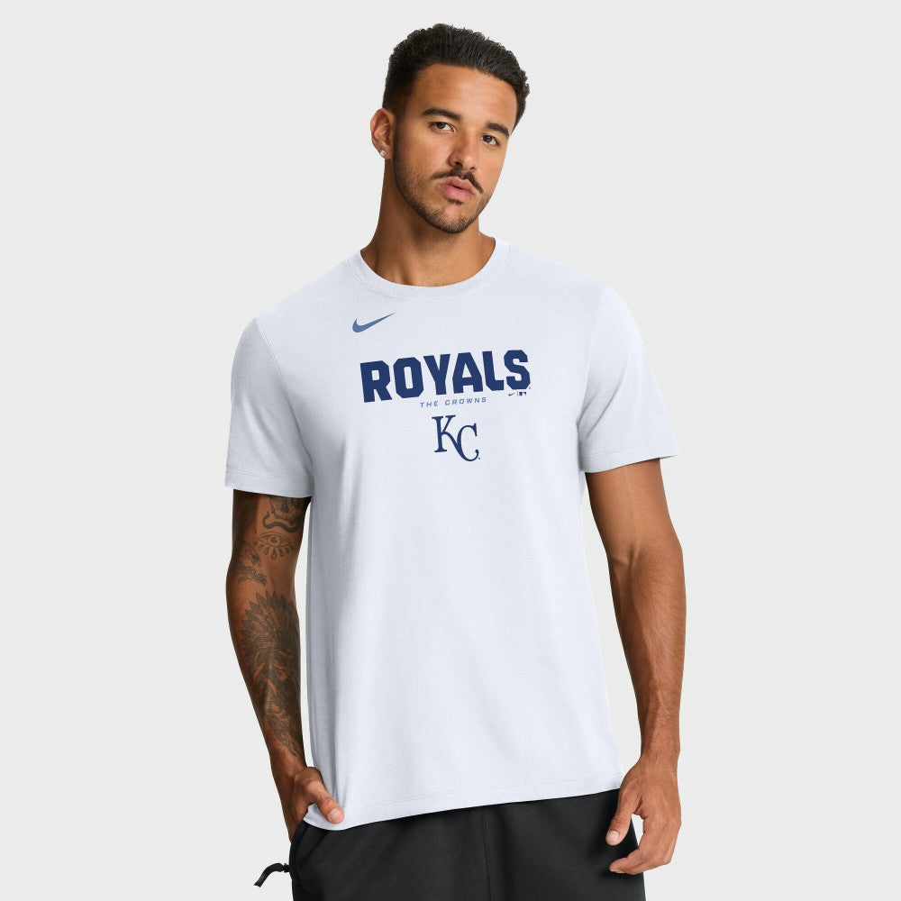 Kansas City Royals Bold Team Name T-Shirt - White | Nike
