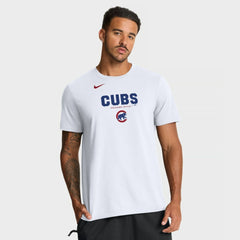 Chicago Cubs Bold Team Name T-Shirt - White | Nike