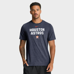 Houston Astros Stacked Tri-Blend T-Shirt - Heather Navy | Nike
