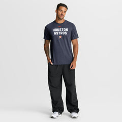 Houston Astros Stacked Tri-Blend T-Shirt - Heather Navy | Nike