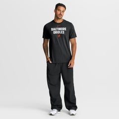 Baltimore Orioles Stacked Tri-Blend T-Shirt - Heather Black | Nike