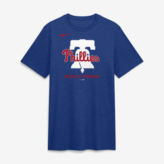 Philadelphia Phillies Tri-Blend Logo T-Shirt - Royal | Nike